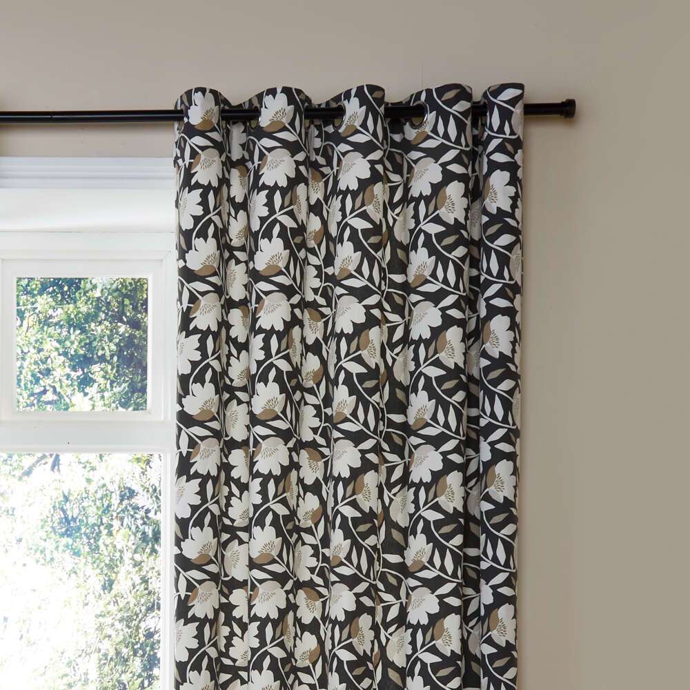 luna black curtains single side